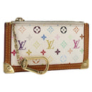 LOUIS VUITTON Monogram Multicolor Pochette Cles Purse White M92655 Auth bs34172-1