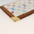 LOUIS VUITTON Monogram Multicolor Pochette Cles Purse White M92655 Auth bs34172-16