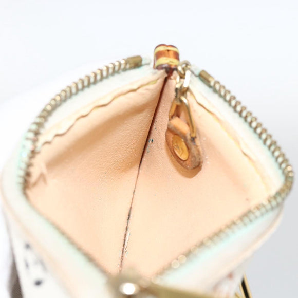 LOUIS VUITTON Monogram Multicolor Pochette Cles Purse White M92655 Auth bs34172