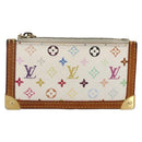 LOUIS VUITTON Monogram Multicolor Pochette Cles Purse White M92655 Auth bs34172-13