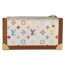LOUIS VUITTON Monogram Multicolor Pochette Cles Purse White M92655 Auth bs34172-2