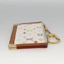 LOUIS VUITTON Monogram Multicolor Pochette Cles Purse White M92655 Auth bs34172-3