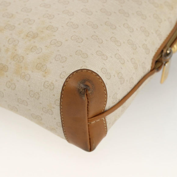 GUCCI Micro GG Supreme Shoulder Bag PVC Beige Gold 007 104 4916 Auth bs34174