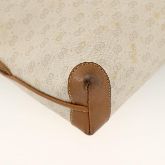 GUCCI Micro GG Supreme Shoulder Bag PVC Beige Gold 007 104 4916 Auth bs34174