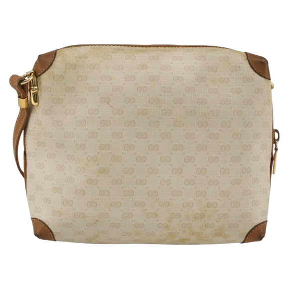 GUCCI Micro GG Supreme Shoulder Bag PVC Beige Gold 007 104 4916 Auth bs34174