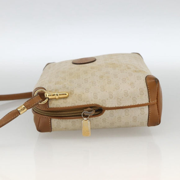 GUCCI Micro GG Supreme Shoulder Bag PVC Beige Gold 007 104 4916 Auth bs34174