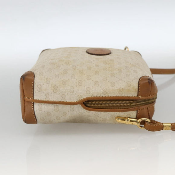 GUCCI Micro GG Supreme Shoulder Bag PVC Beige Gold 007 104 4916 Auth bs34174