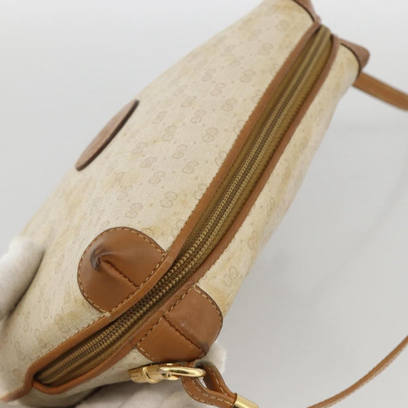 GUCCI Micro GG Supreme Shoulder Bag PVC Beige Gold 007 104 4916 Auth bs34174