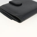 CHANEL Bifold Wallet Caviar Skin Black Gold CC Auth bs34177-11