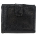 CHANEL Bifold Wallet Caviar Skin Black Gold CC Auth bs34177-3