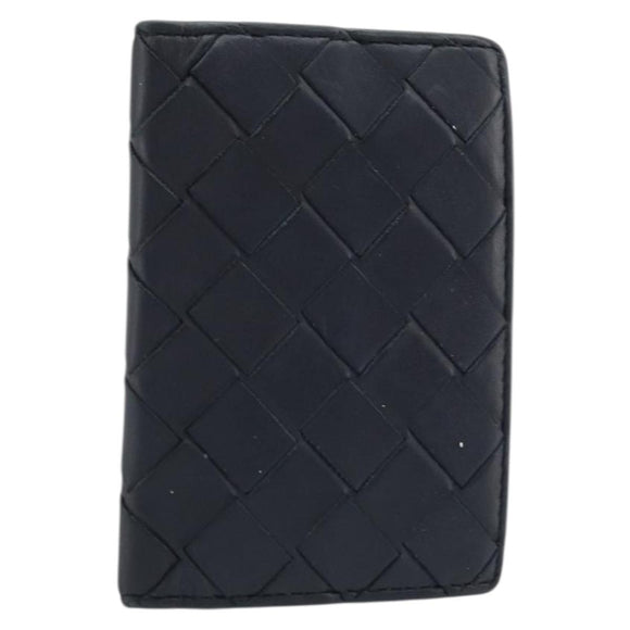 BOTTEGA VENETA INTRECCIATO Card Case Leather Black Auth bs34178