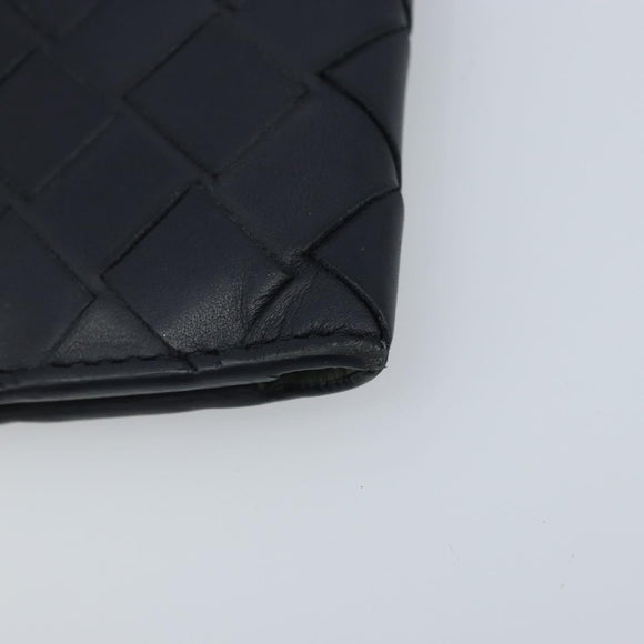 BOTTEGA VENETA INTRECCIATO Card Case Leather Black Auth bs34178