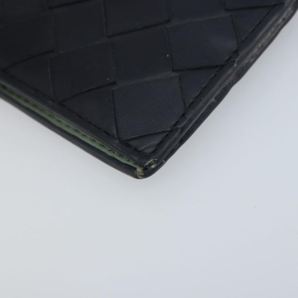 BOTTEGA VENETA INTRECCIATO Card Case Leather Black Auth bs34178