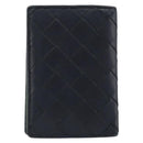 BOTTEGA VENETA INTRECCIATO Card Case Leather Black Auth bs34178-2