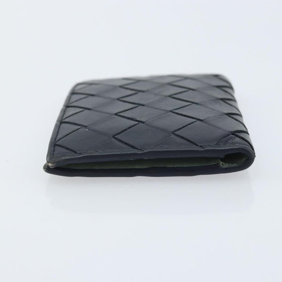 BOTTEGA VENETA INTRECCIATO Card Case Leather Black Auth bs34178
