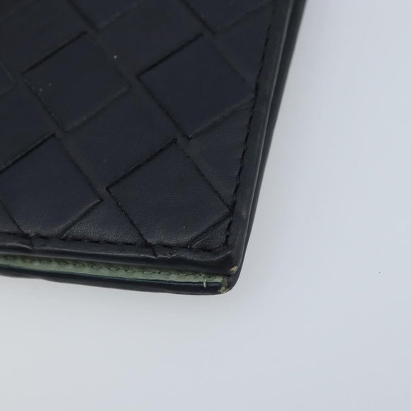BOTTEGA VENETA INTRECCIATO Card Case Leather Black Auth bs34178