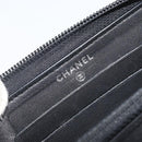 CHANEL Boy Chanel Matelasse Wallet Caviar Skin Black CC Auth bs34179-15