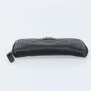 CHANEL Boy Chanel Matelasse Wallet Caviar Skin Black CC Auth bs34179-7