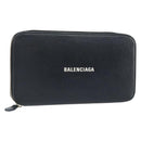 BALENCIAGA Long Wallet Leather Black 594290 Auth bs34182-1