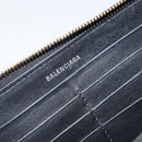 BALENCIAGA Long Wallet Leather Black 594290 Auth bs34182-17