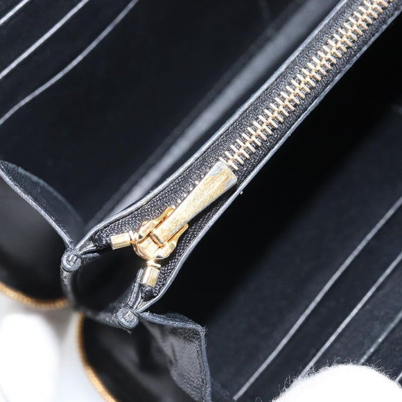 BALENCIAGA Long Wallet Leather Black 594290 Auth bs34182