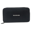 BALENCIAGA Long Wallet Leather Black 594290 Auth bs34182-13