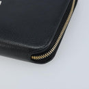 BALENCIAGA Long Wallet Leather Black 594290 Auth bs34182-7