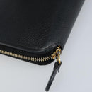 BALENCIAGA Long Wallet Leather Black 594290 Auth bs34182-14