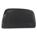LOUIS VUITTON Epi Dauphine PM Pouch Black M48442 LV Auth bs34183-1