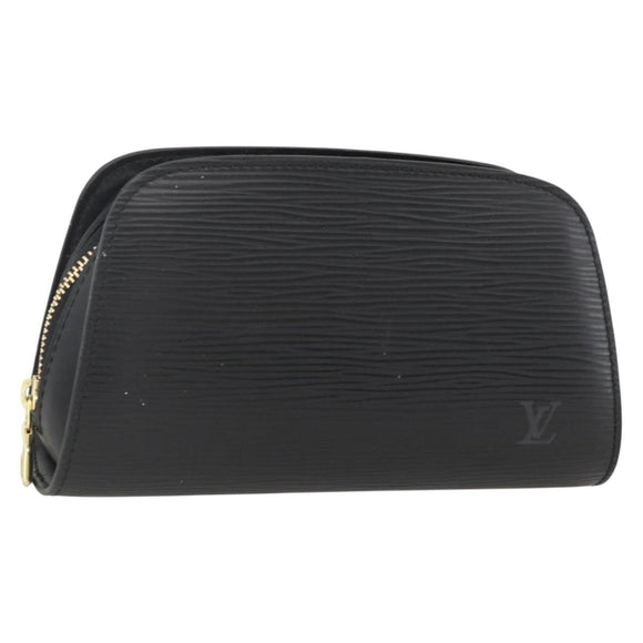 LOUIS VUITTON Epi Dauphine PM Pouch Black M48442 LV Auth bs34183
