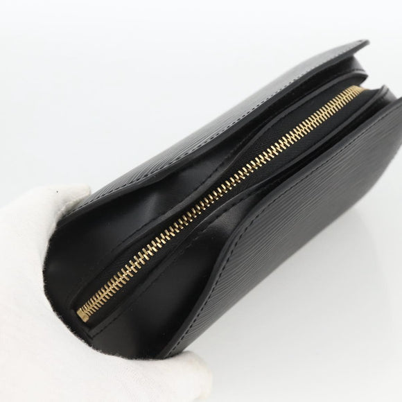 LOUIS VUITTON Epi Dauphine PM Pouch Black M48442 LV Auth bs34183