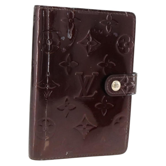 LOUIS VUITTON Vernis Agenda PM Day Planner Rouge Favist R21072 LV Auth bs34184