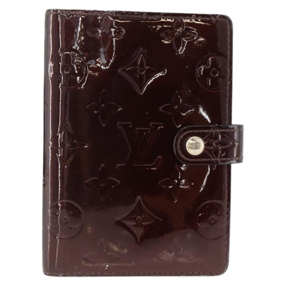 LOUIS VUITTON Vernis Agenda PM Day Planner Rouge Favist R21072 LV Auth bs34184