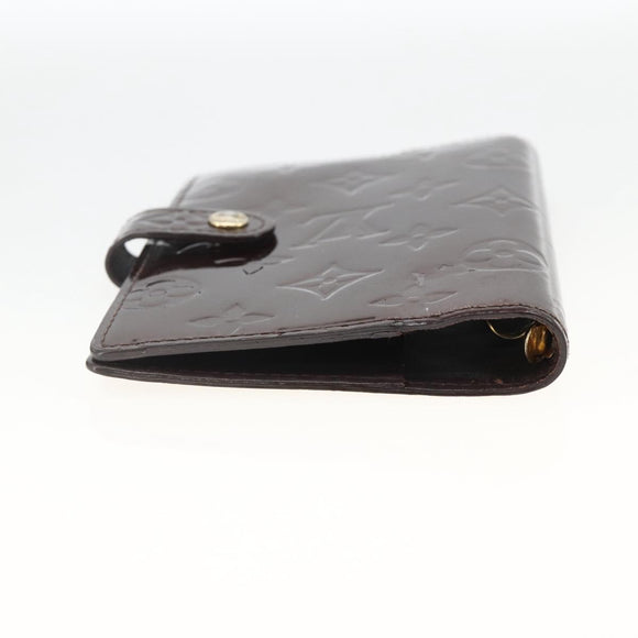 LOUIS VUITTON Vernis Agenda PM Day Planner Rouge Favist R21072 LV Auth bs34184