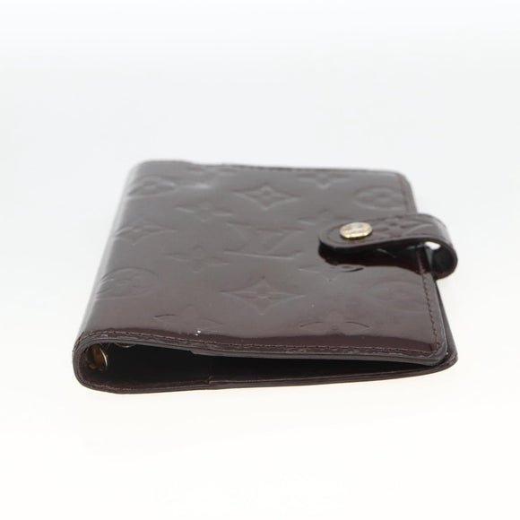 LOUIS VUITTON Vernis Agenda PM Day Planner Rouge Favist R21072 LV Auth bs34184