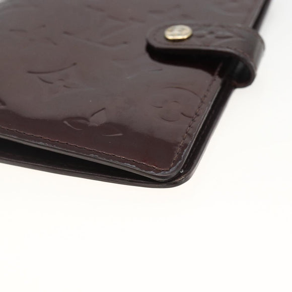 LOUIS VUITTON Vernis Agenda PM Day Planner Rouge Favist R21072 LV Auth bs34184