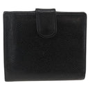 CHANEL Bifold Wallet Caviar Skin Black Gold CC Auth bs34185-3