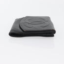 CHANEL Wallet Caviar Skin 2 Set Black CC Auth bs34186-12