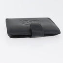 CHANEL Wallet Caviar Skin 2 Set Black CC Auth bs34186-5