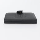 CHANEL Wallet Caviar Skin 2 Set Black CC Auth bs34186-6