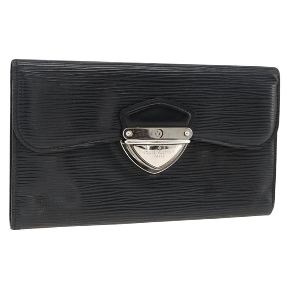 LOUIS VUITTON Epi Portefeuille Eugenie Long Wallet Black M63882 LV Auth bs34189