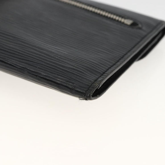 LOUIS VUITTON Epi Portefeuille Eugenie Long Wallet Black M63882 LV Auth bs34189