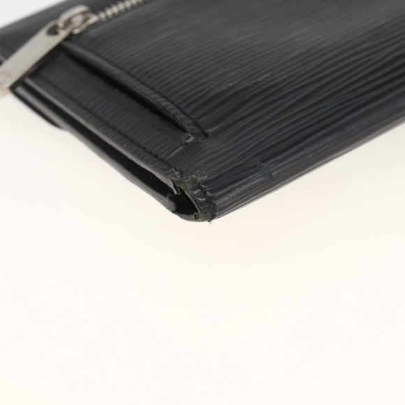 LOUIS VUITTON Epi Portefeuille Eugenie Long Wallet Black M63882 LV Auth bs34189