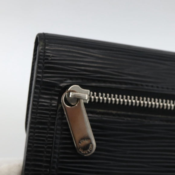 LOUIS VUITTON Epi Portefeuille Eugenie Long Wallet Black M63882 LV Auth bs34189