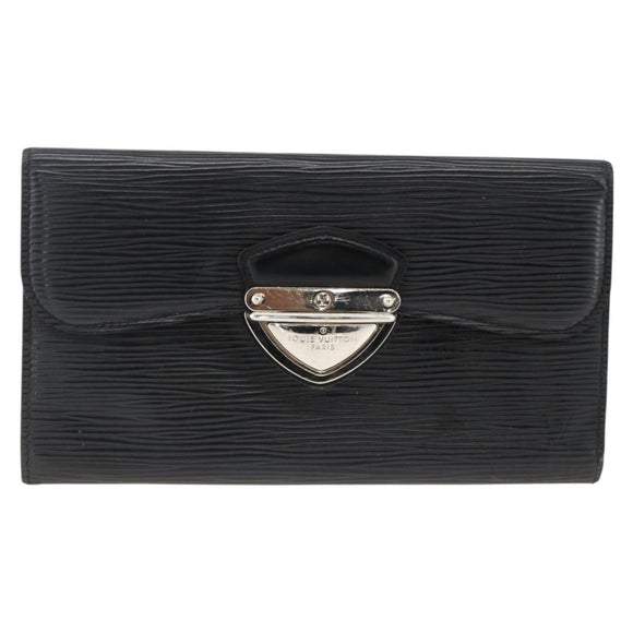 LOUIS VUITTON Epi Portefeuille Eugenie Long Wallet Black M63882 LV Auth bs34189