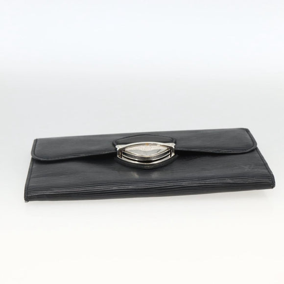 LOUIS VUITTON Epi Portefeuille Eugenie Long Wallet Black M63882 LV Auth bs34189