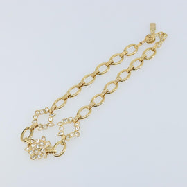 SAINT LAURENT Necklace metal Gold Tone Auth bs34191 - 0