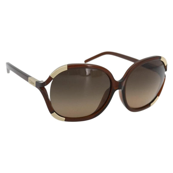 Chloe Sunglasses plastic Brown Auth bs34194