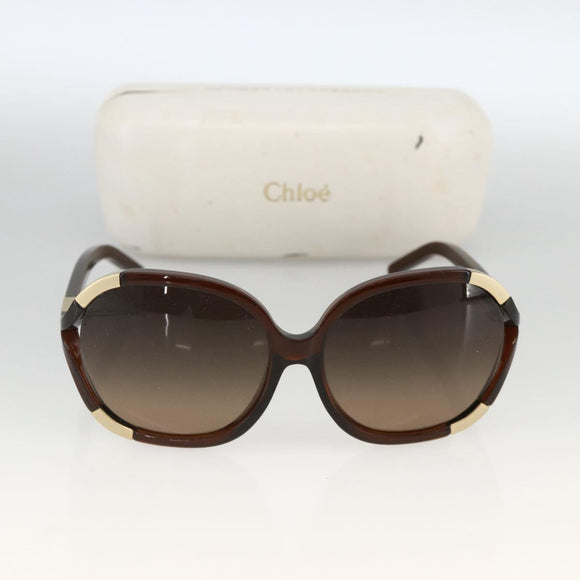 Chloe Sunglasses plastic Brown Auth bs34194
