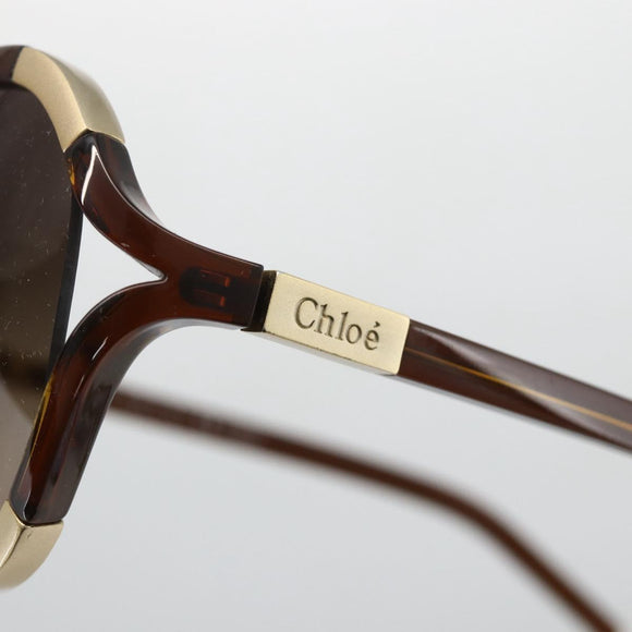 Chloe Sunglasses plastic Brown Auth bs34194